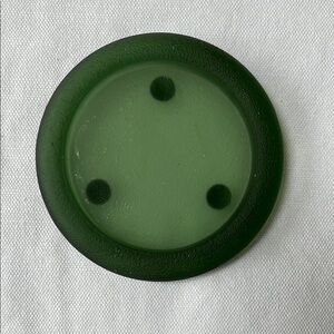 Green Glass Candleholder